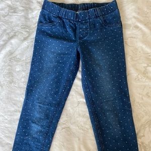 Dark Blue Poka Dot Jeggings